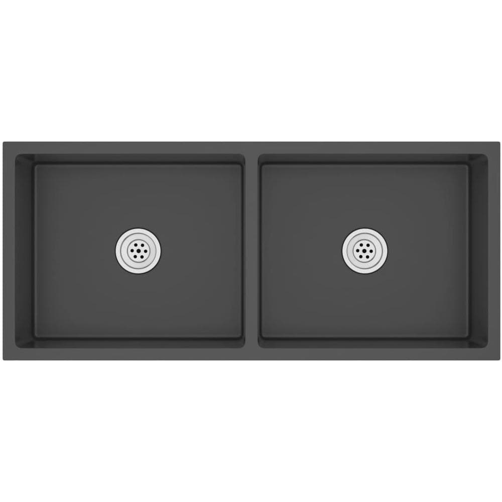 Lavello da Cucina Artigianale Nero in Acciaio Inox - Foto 1