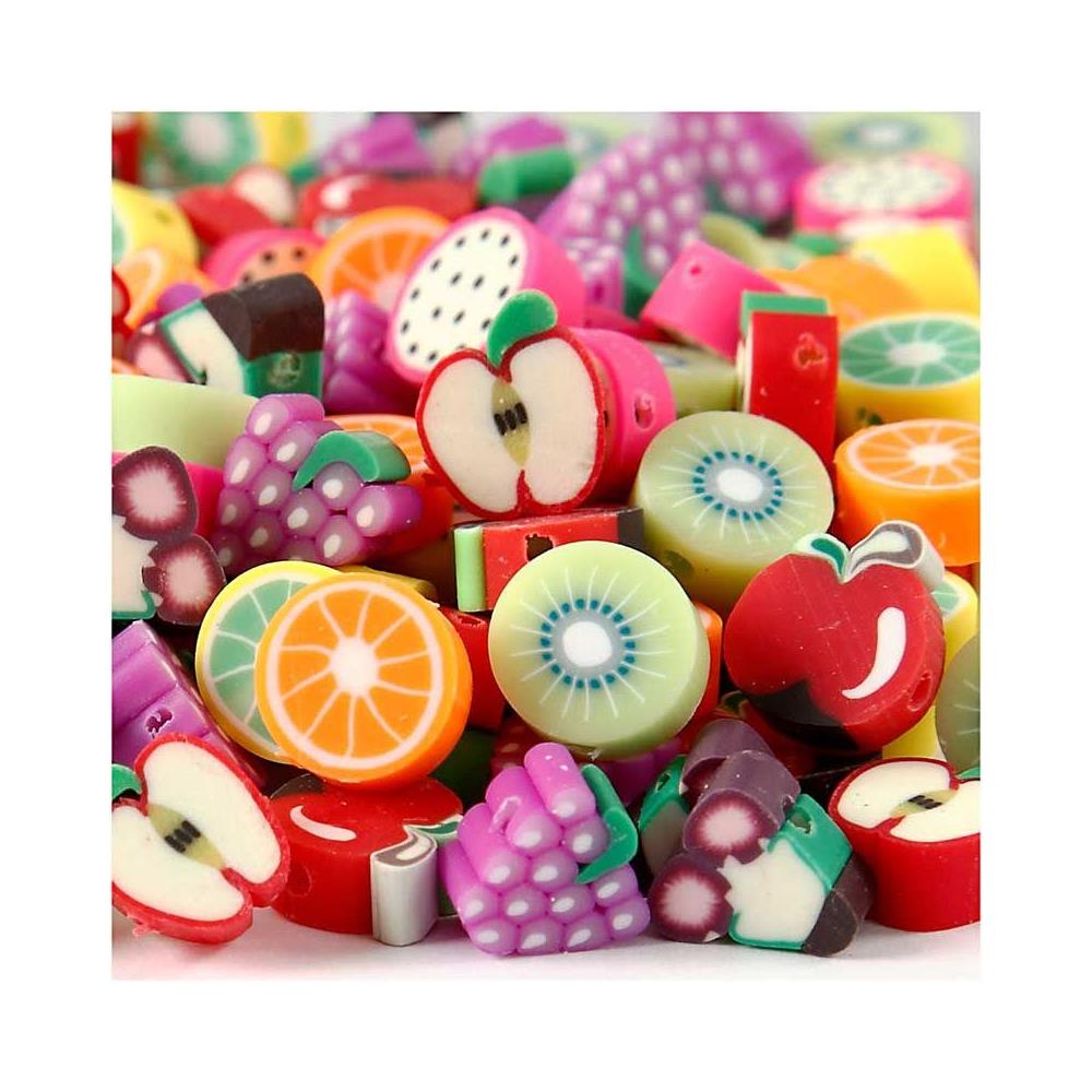 200 Perline Di Argilla, 10 Mm - Frutta - Foto 1