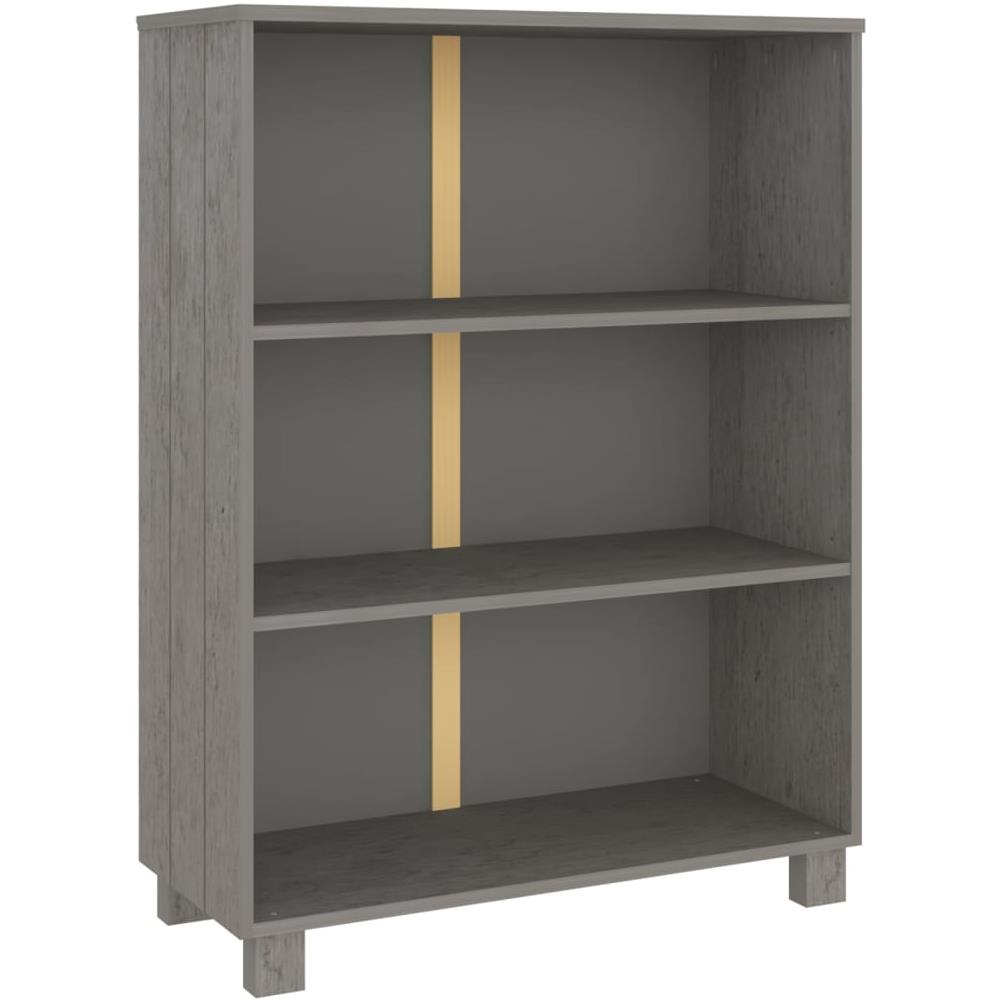 Libreria Grigio Chiaro 85 X 35 X 112 Cm Legno Massello Di Pino - Foto 2