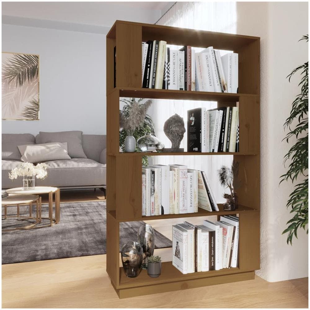 Libreria / divisorio Miele 80x25x132 Cm Legno Massello - Foto 2