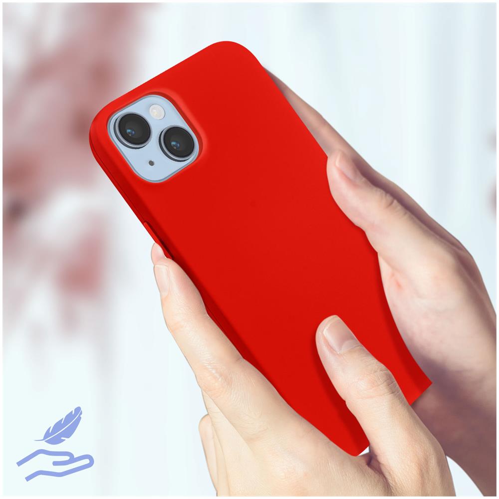 Cover Per Iphone 14 In Silicone Semi-rigido Soft-touch Rossa - Foto 2