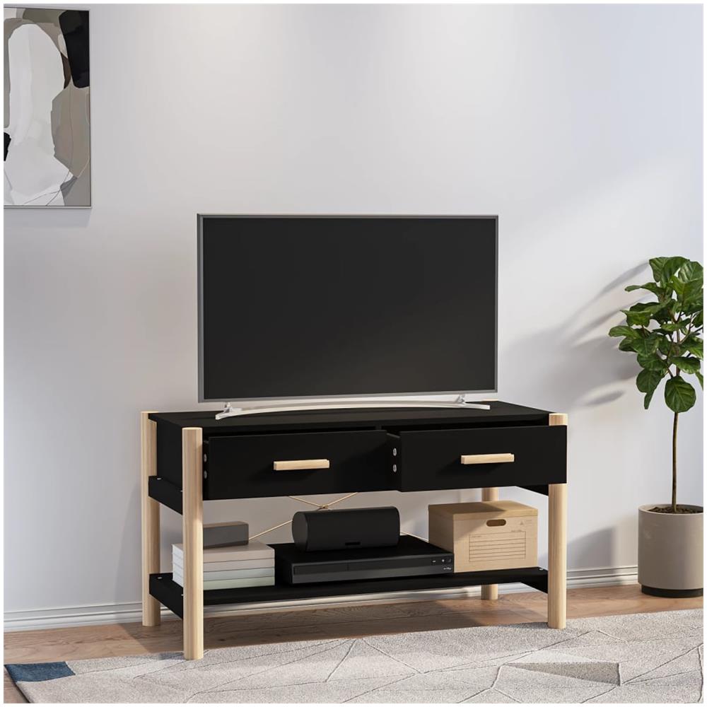 Mobile Porta Tv Nero 82x38x45 Cm In Legno Multistrato - Foto 9