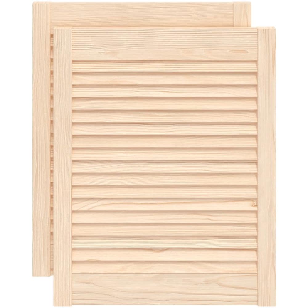 Ante con Design a Lamelle 2 pz 61,5x49,4 cm in Legno di Pino - Foto 1
