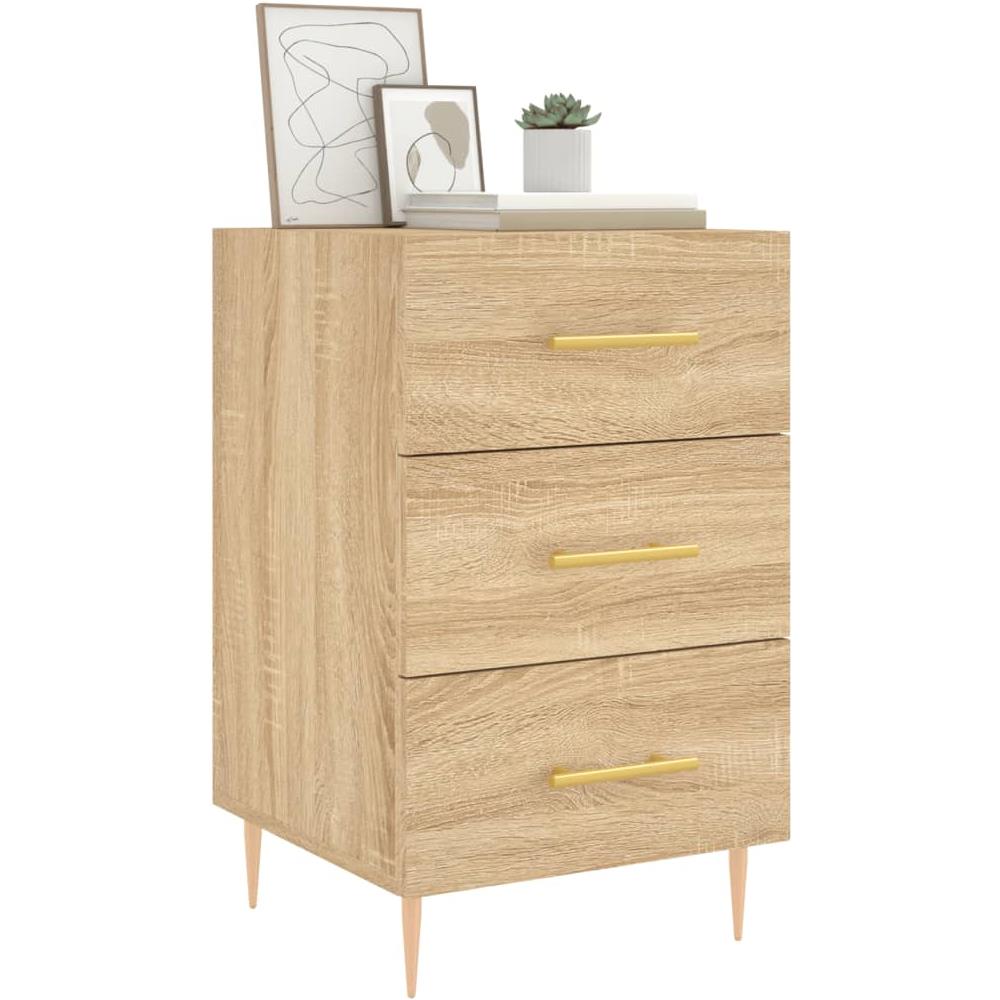 Comodino Rovere Sonoma 40x40x66 Cm In Legno Multistrato - Foto 3