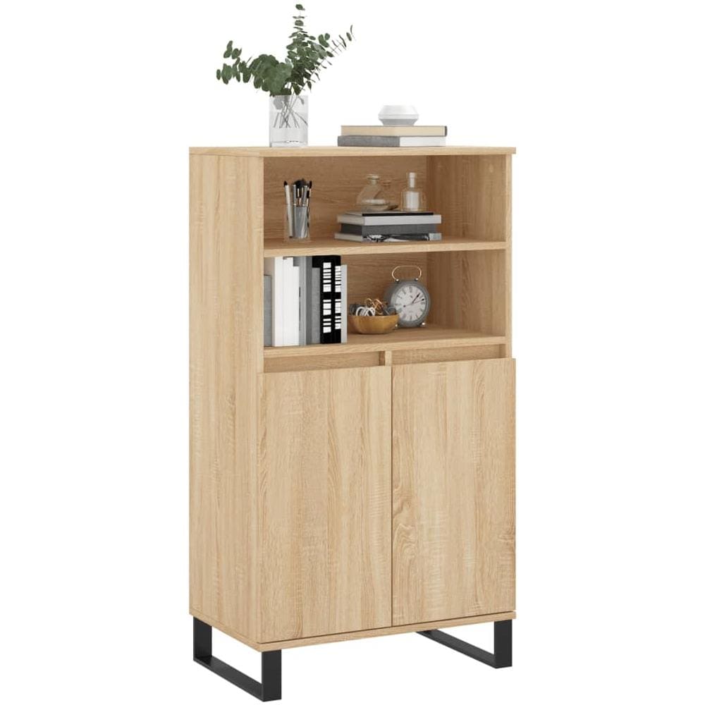 Credenza Rovere Sonoma 60x36x110 Cm In Legno Multistrato - Foto 3