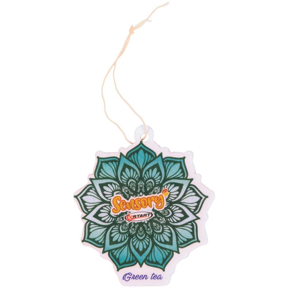 Sensory Profumatore Auto In Cartoncino - Gusto Tã¨ Verde - Mandala - 7,5 Cm X 17,5 Cm - Foto 1