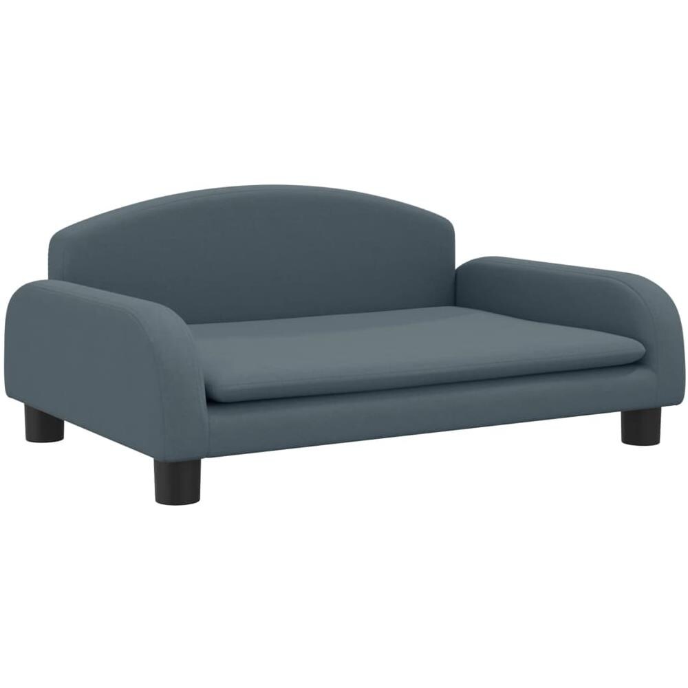Divano Per Bambini Grigio Scuro 70x45x30 Cm In Tessuto - Foto 1