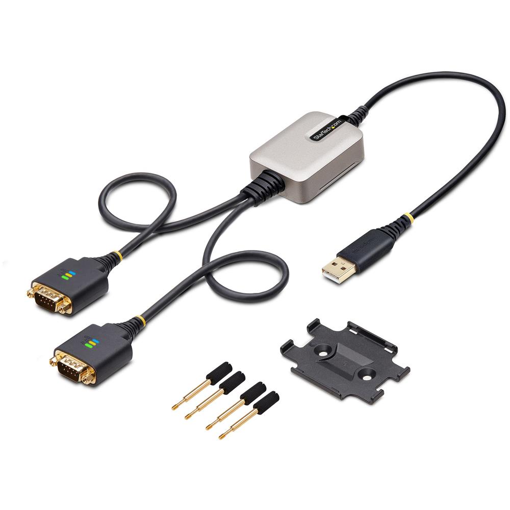 Cavo da USB a seriale a 2 porte da 60 cm, Viti /dadi DB9 intercambiabili, ritenzione COM, USB-A a DB9 RS232, FTDI, protezione ESD di livello 4, Windows /macOS /ChromeOS /Linux - Struttura robusta in TPE - Foto 8