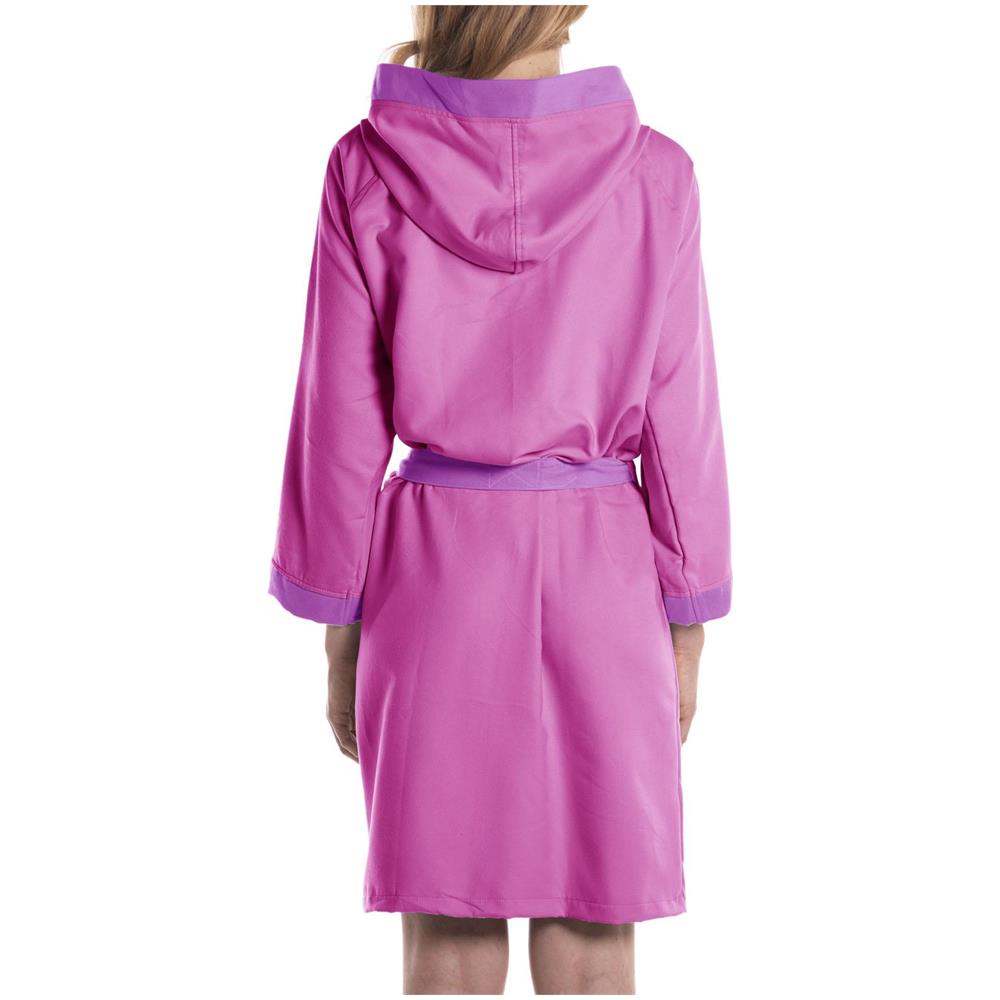 Accappatoio Con Cappuccio Spugnissima Tecno Bicolor In Microfibra Colore Viola Misura M - Foto 3