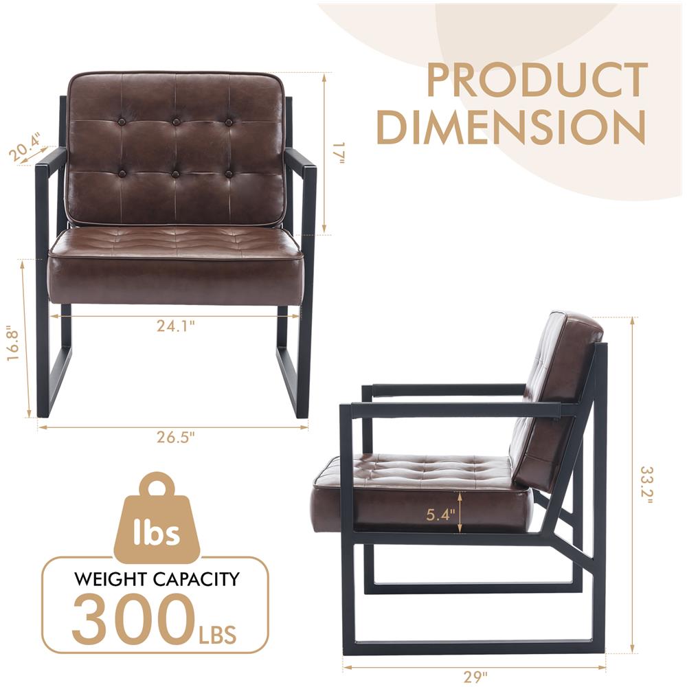 Poltrona di design, comoda poltrona imbottita con piedini in metallo per soggiorno, camera da letto, sala d'attesa e ufficio - Foto 1