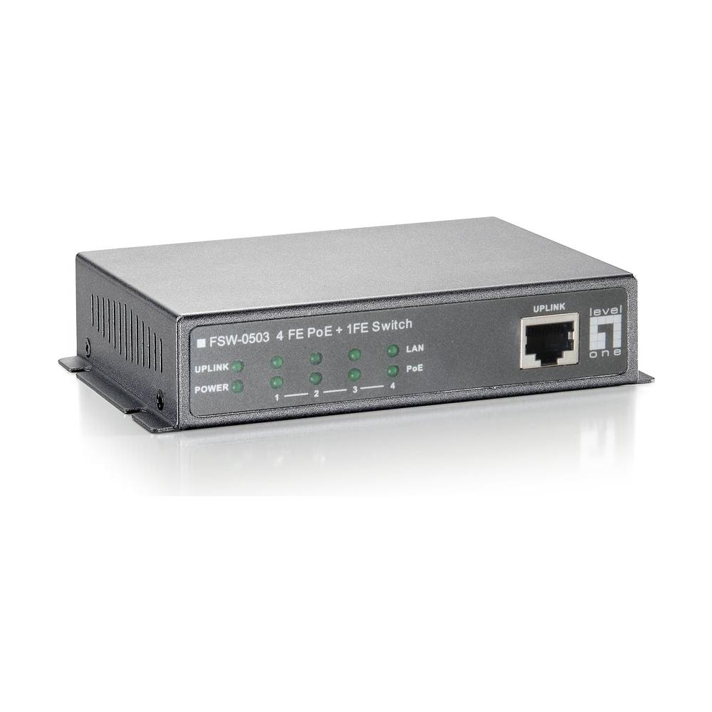 Switch di Rete Grigia 5 Porte 0.1 Gbit / s 61.6 W 250 V FSW-0503 - Foto 1
