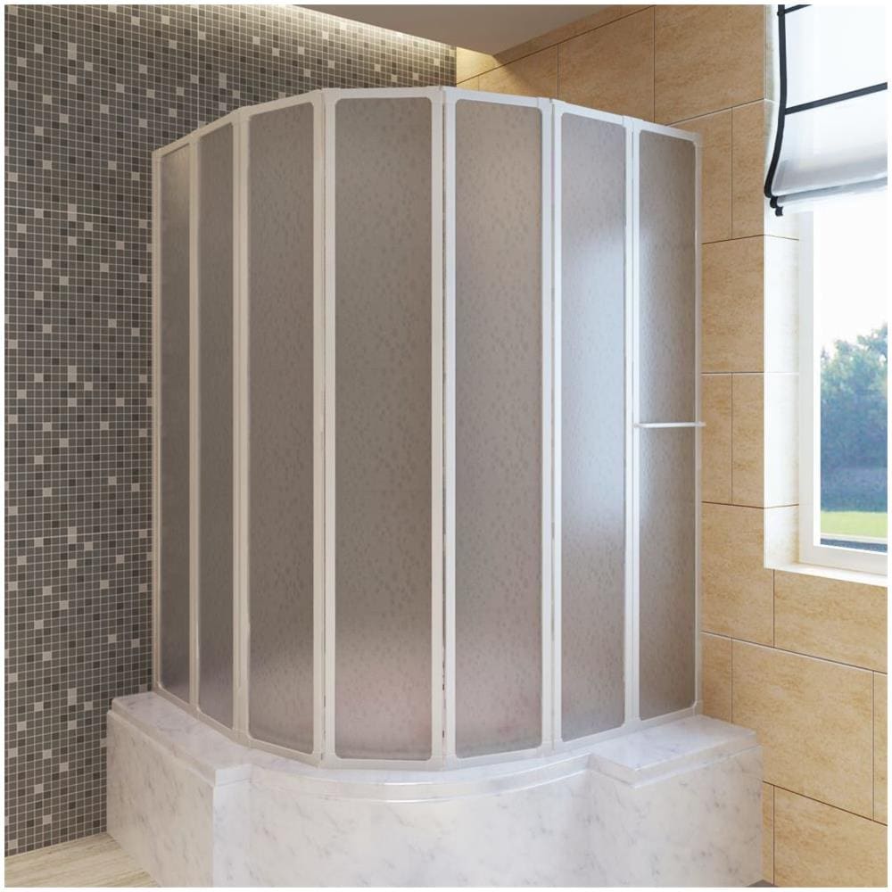 7 Pannelli Pieghevoli Con Porta-asciugamano 140 X 168 Cm Doccia Bagno - Foto 1