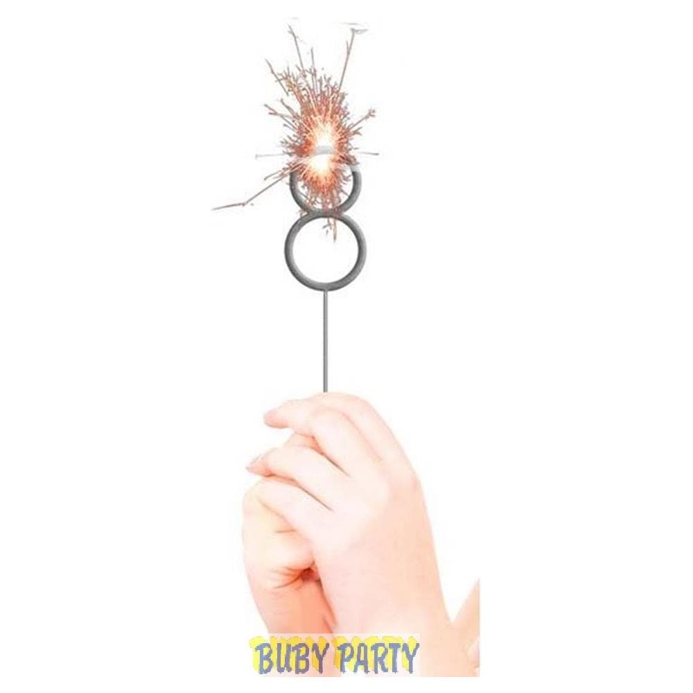 Candela Fiammella Scintillante Numero 8 Sparkler - Foto 1