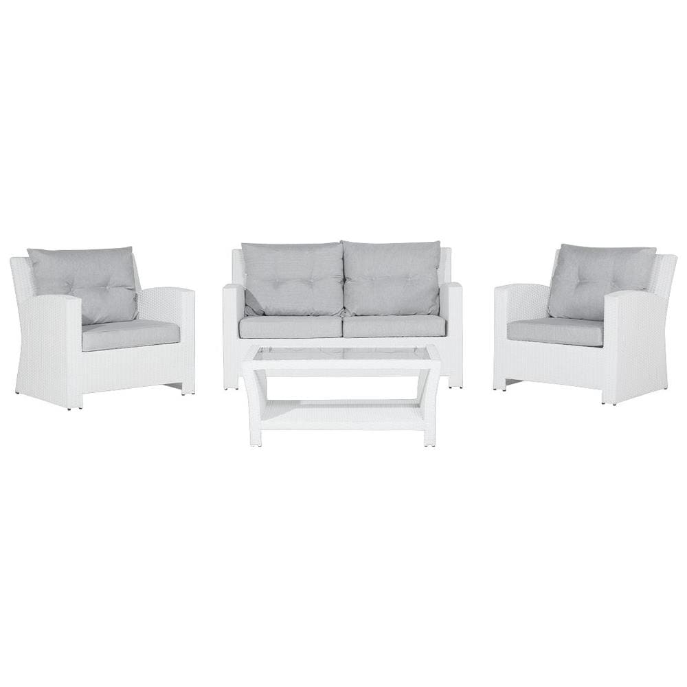 Set Da Giardino In Rattan Bianco San Marino - Foto 1