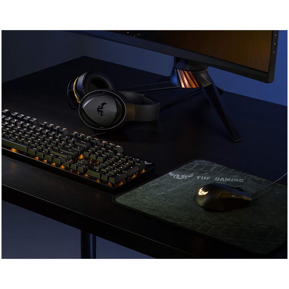 Mouse Pad TUF Gaming P3 280 x 350 mm con Base Antiscivolo - Nero / Verde / Grigio - Foto 5