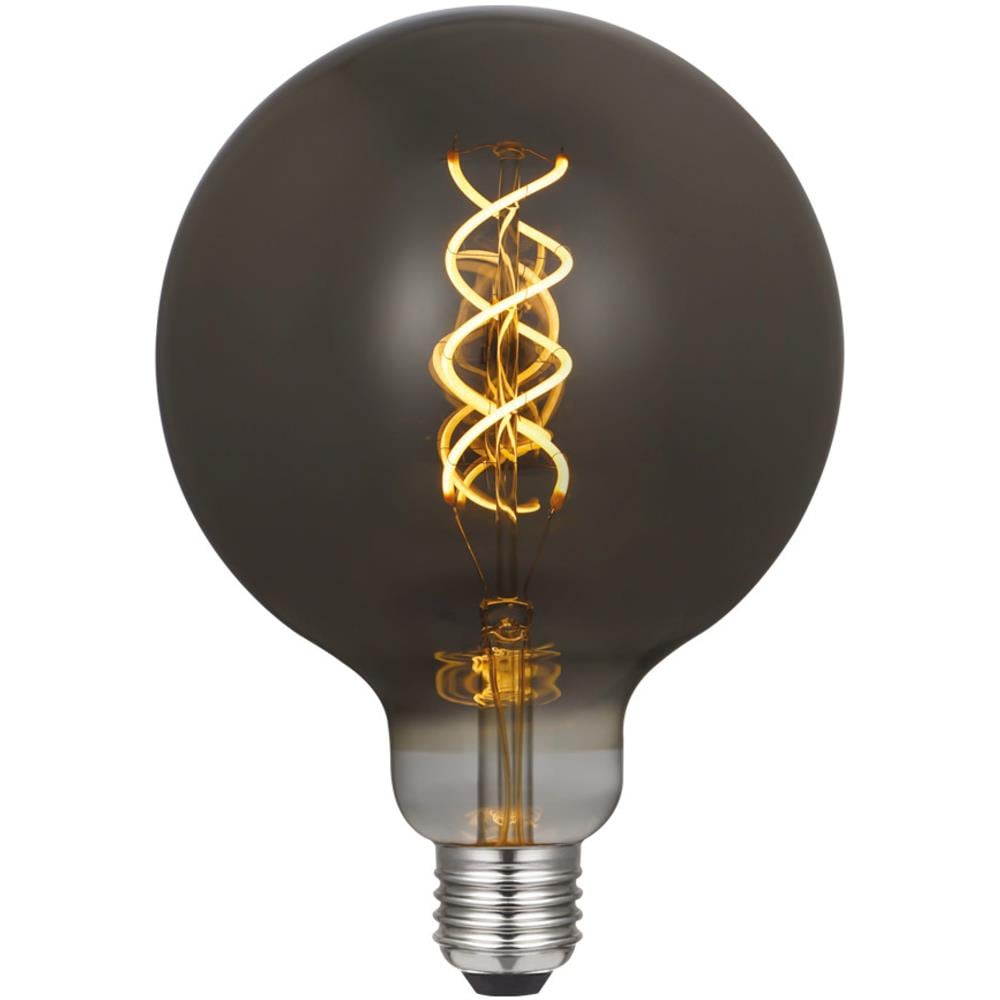 Lampadina Maxi Curved Smoky, Decorativa, Con Filamento A Spirale, Fumo In Vetro, 12,5 X 12,5 X 17,5 Cm, 1 X E27, 5w, 150lm, 2000k, 240v - Foto 5