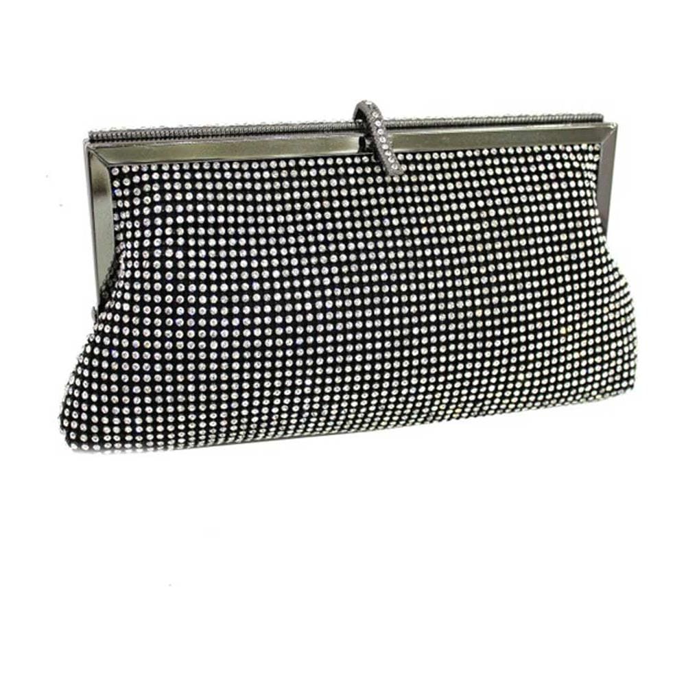 Borsetta Donna Da Sera Strass Per Cerimonia Party Clutch Pochette Con Tracolla - Foto 1