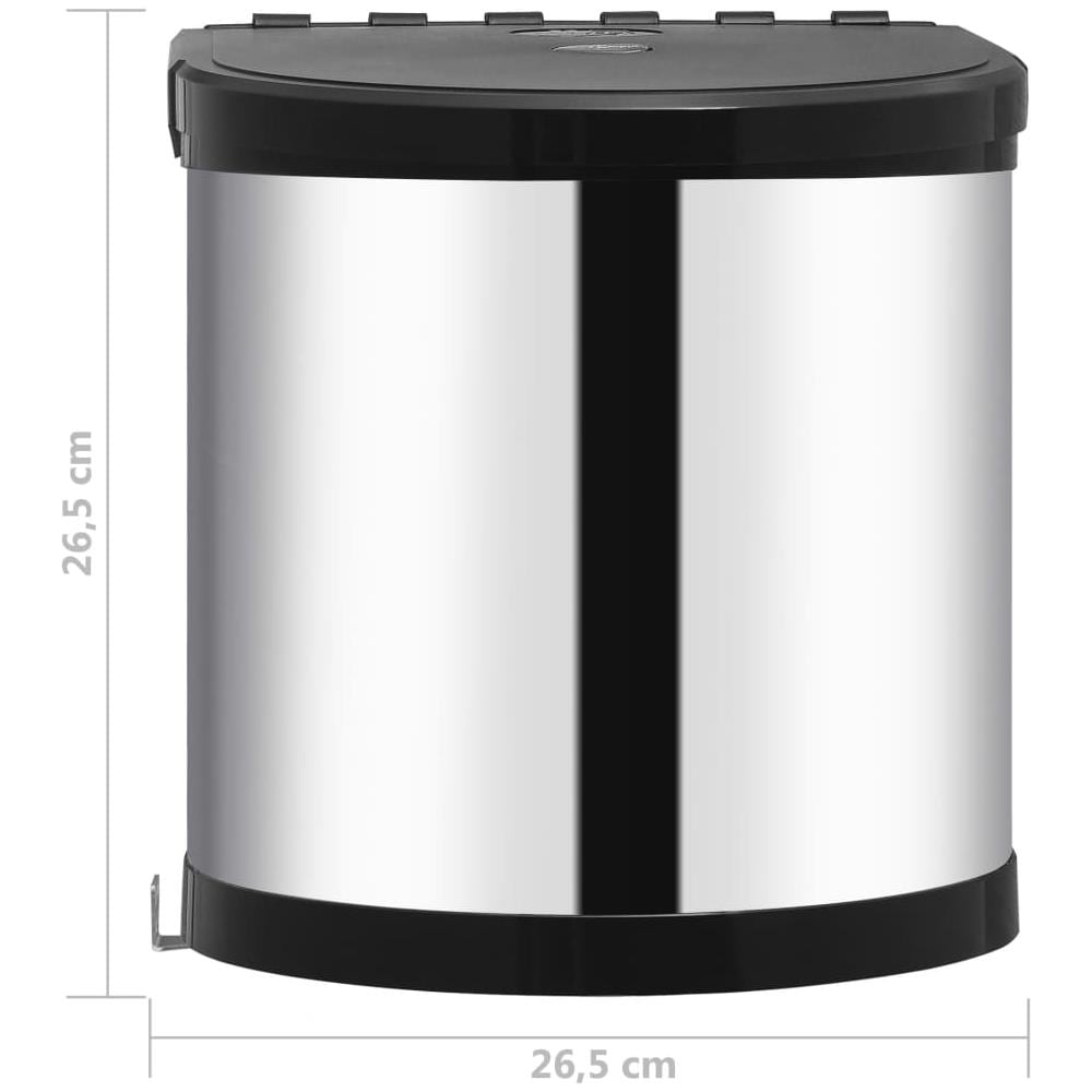 Pattumiera Da Incasso Per Cucina In Acciaio Inossidabile 8 L - Foto 9