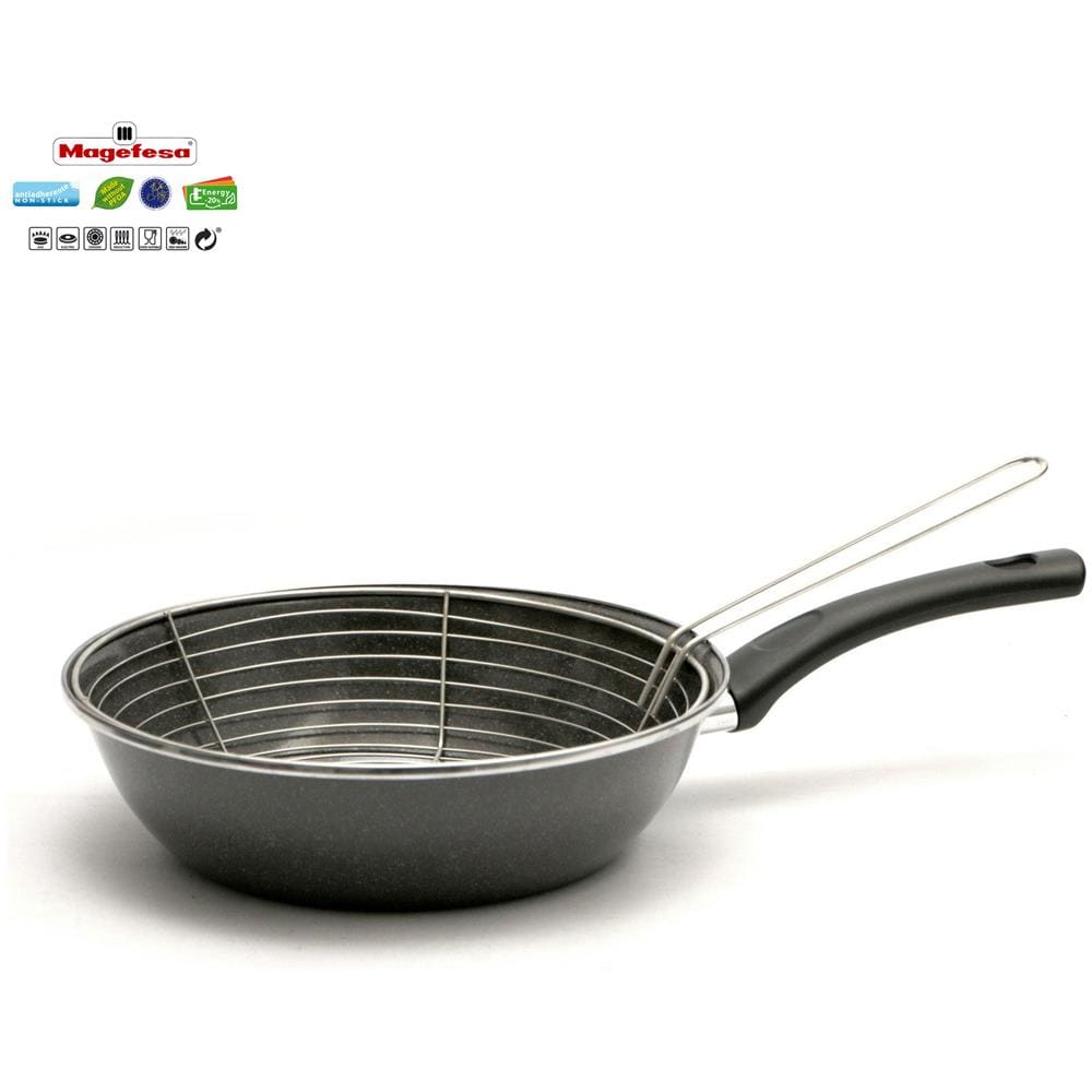 Parma Padella Per Friggere, Con Cestello, 26 Cm Rivestimento Smaltato - Foto 2
