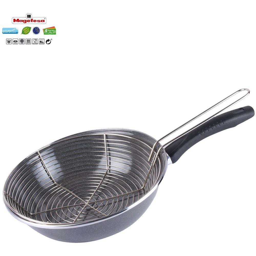 Parma Padella Per Friggere, Con Cestello, 26 Cm Rivestimento Smaltato - Foto 1