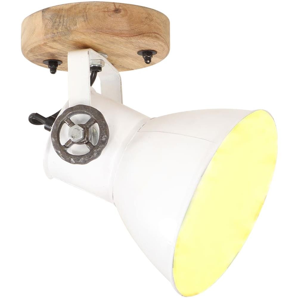 Lampade da Parete / Soffitto 2 pz Industriale Bianca 20x25 cm E27 - Foto 3