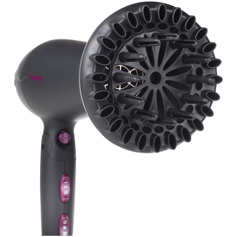 Asciugacapelli con Diffusore Nero Finiture in Gomma 2000 W HD-2358 - Foto 1