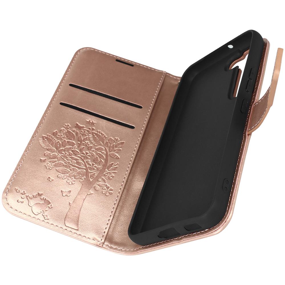 Custodia Portafoglio Galaxy S22, Supporto Video Stampa Mandala A Albero Rosa - Foto 1