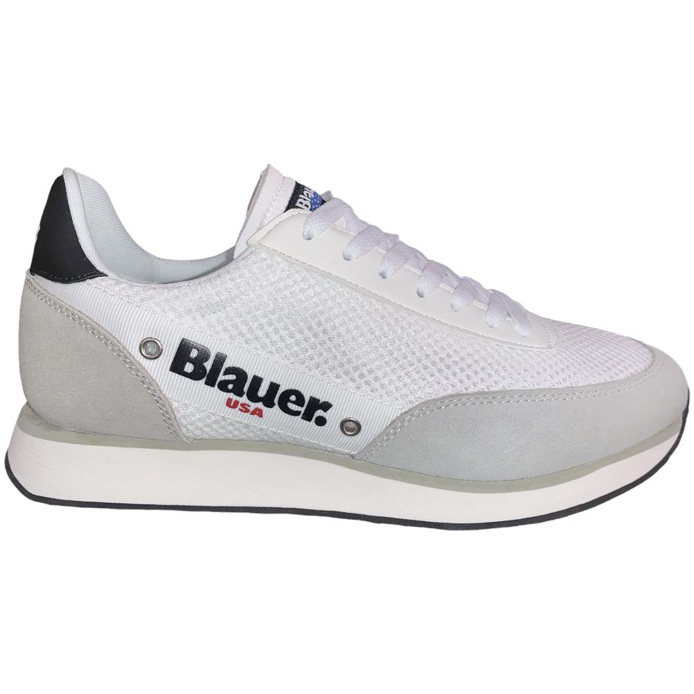 BLAUER - Delta Sneakers Scarpe Uomo Pelle Bianco Grigio 41 - ePRICE