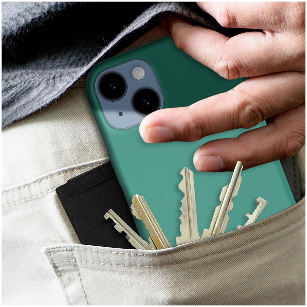 Cover Per Iphone 14 In Silicone Semi-rigido Soft-touch Turchese - Foto 5