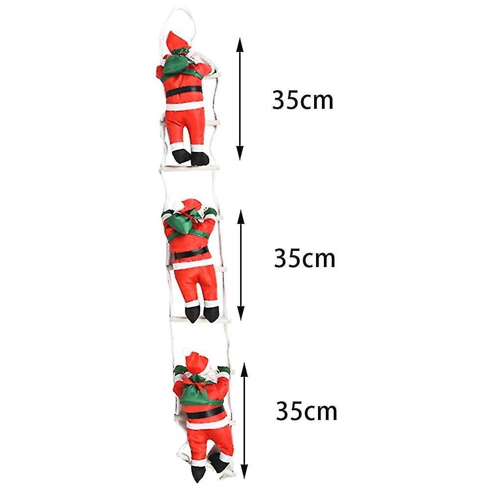 Scala LED Di Babbo Natale Con Luci E Timer – 1,75 Mt Con Babbo 30 Cm, 8 Modalità, Per Decorazioni Natalizie Da Esterno E Interno