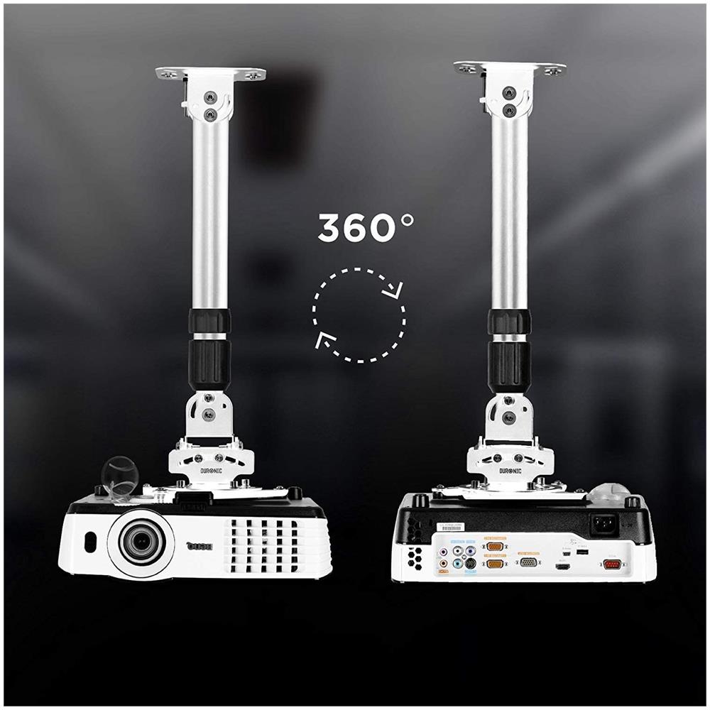 Pb06xl Supporto Universale Per Proiettore 13.6kg Estendibile Da 450mm A 700mm Montaggio Parete / Muro / Soffitto Staffa Videoproiettore Per Casa Ufficio Sale Riunioni - Foto 2