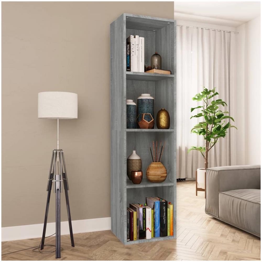 Libreria /mobile Tv Grigio Sonoma 36x30x143 Cm Legno Multistrato - Foto 1