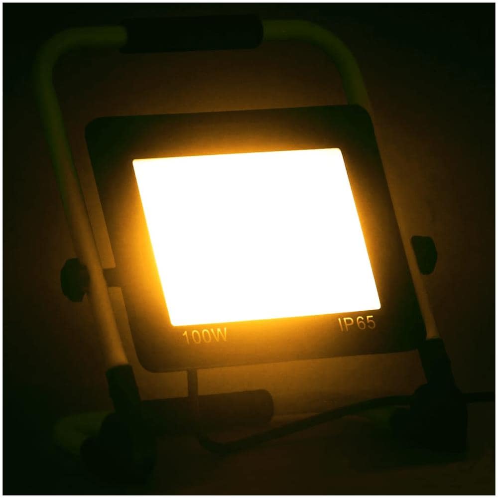 Faretto A Led Con Maniglia 100 W Bianco Caldo - Foto 2