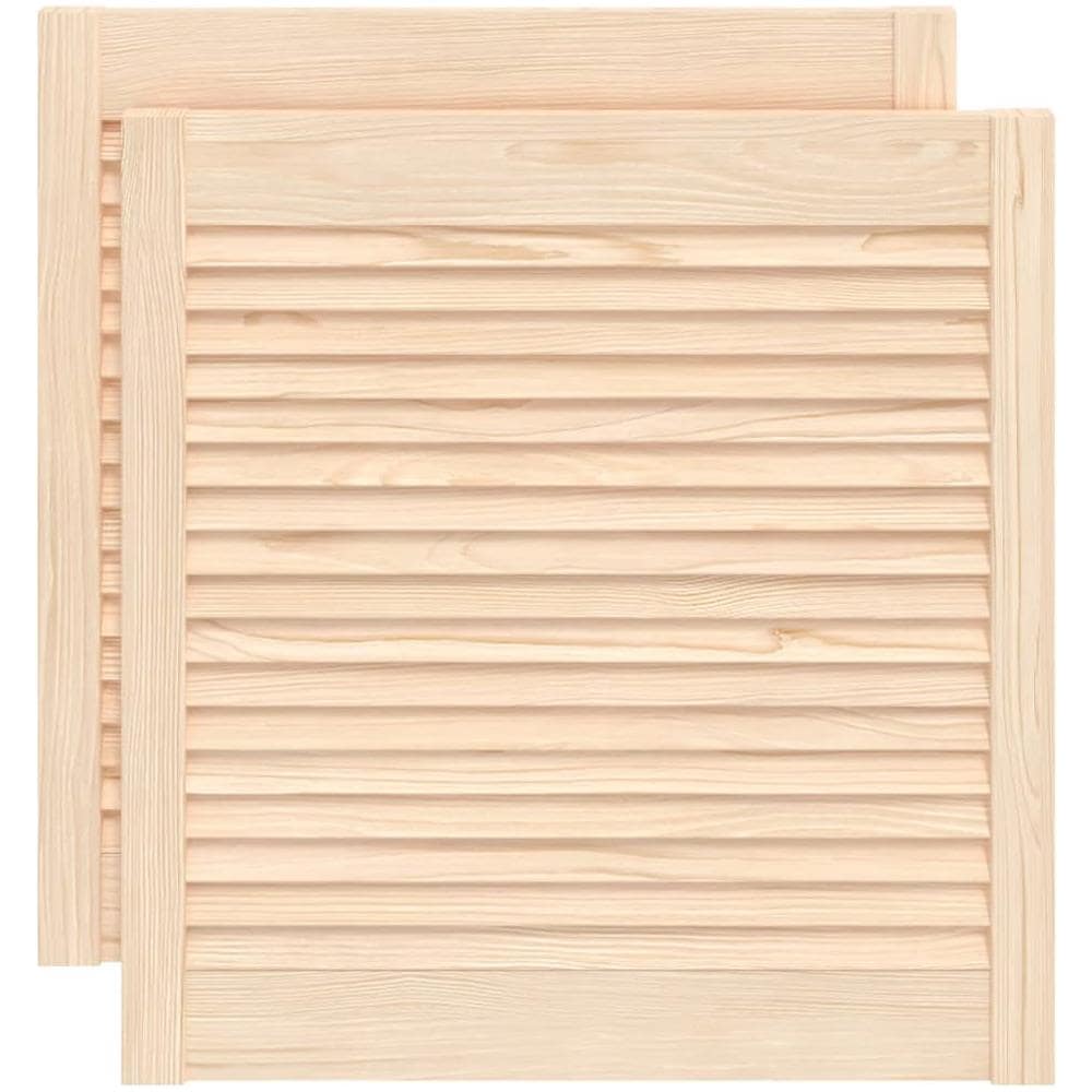 Ante con Design a Lamelle 2 pz 61,5x59,4 cm in Legno di Pino - Foto 1