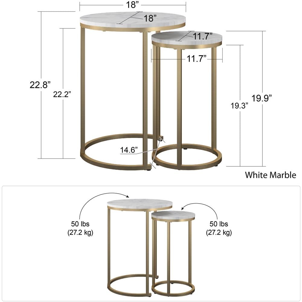 Amelia Tavolini Impilabili In Terrazzo Mdf - Foto 2