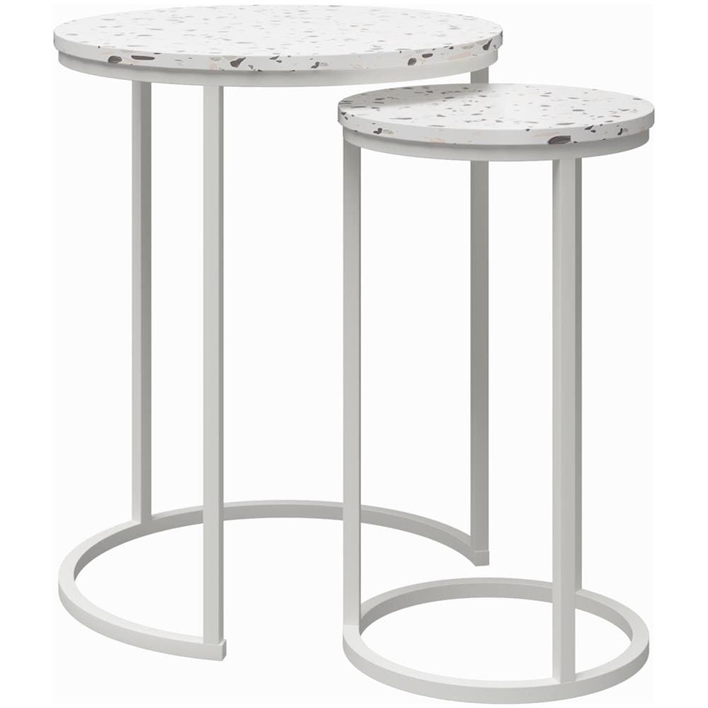 Amelia Tavolini Impilabili In Terrazzo Mdf - Foto 1