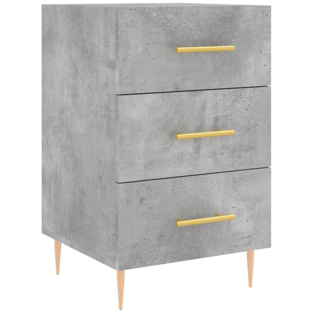 Comodino Grigio Cemento 40x40x66 Cm In Legno Multistrato - Foto 2