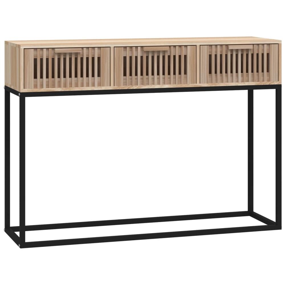 Tavolino Consolle 105x30x75 Cm Legno Multistrato E Ferro - Foto 2