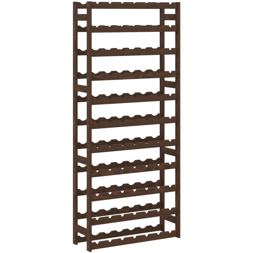 Portabottiglie Per 77 Bottiglie Marrone Legno Massello Di Pino - Foto 2