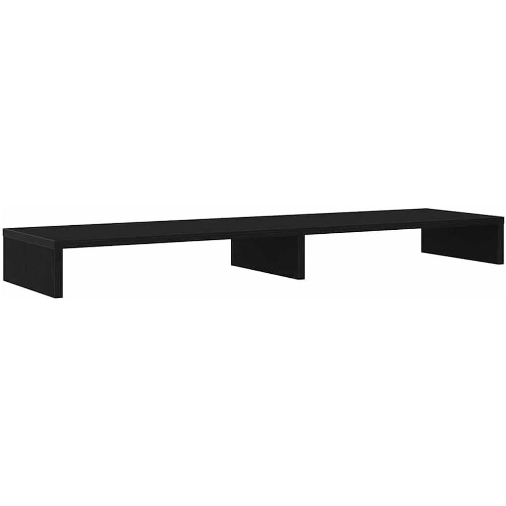 Supporto per Monitor Rovere Nero 100x27x10cm in Legno di Pino - Foto 1