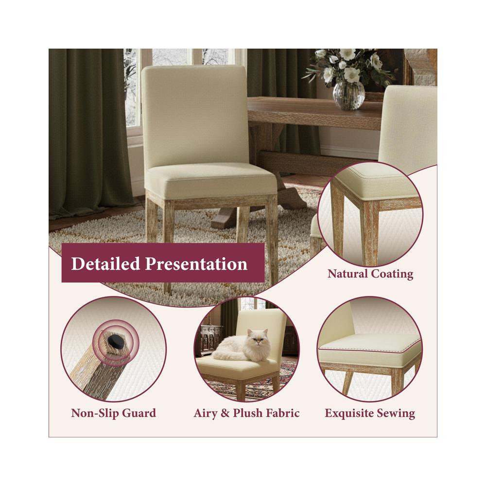 Set 2 sedie da cucina design retrò elegante, schienale alto, struttura in legno robusta e comfort di seduta classico - Marrone - Foto 2