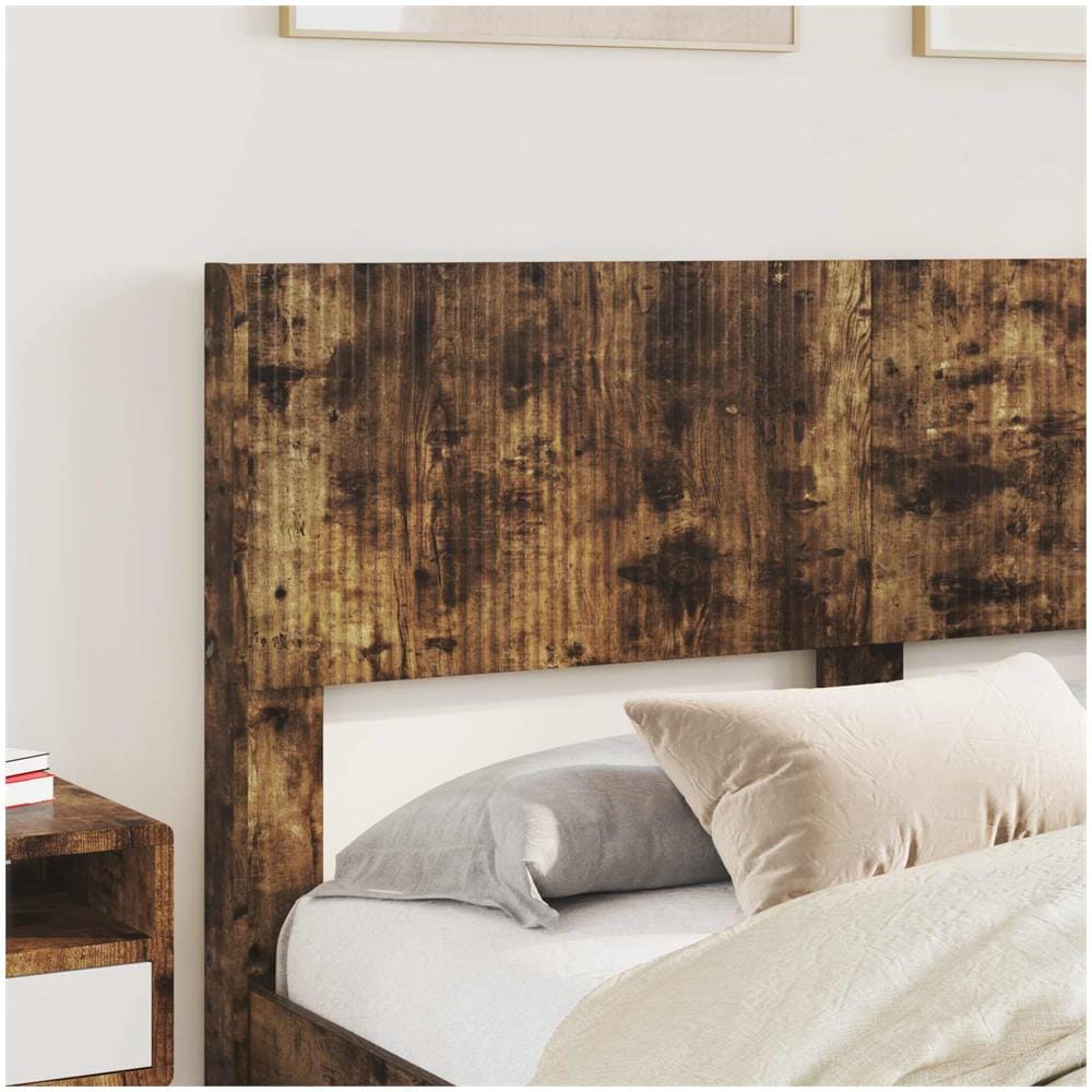 Struttura del letto con stoccaggio e testata Rovere Fumo - Foto 2