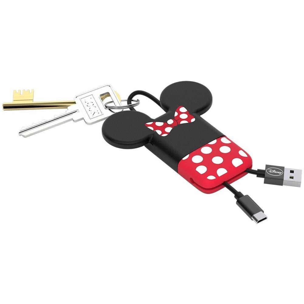 Portachiavi Cavo Micro USB Disney Minnie per Trasmissione Dati e Ricarica Android 22 cm  - Foto 2