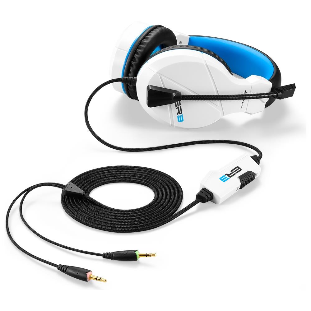 Rush ER3 Cuffia Gaming Stereo Padiglione Auricolare Cablato con Microfono Integrato - Bianco - Foto 2