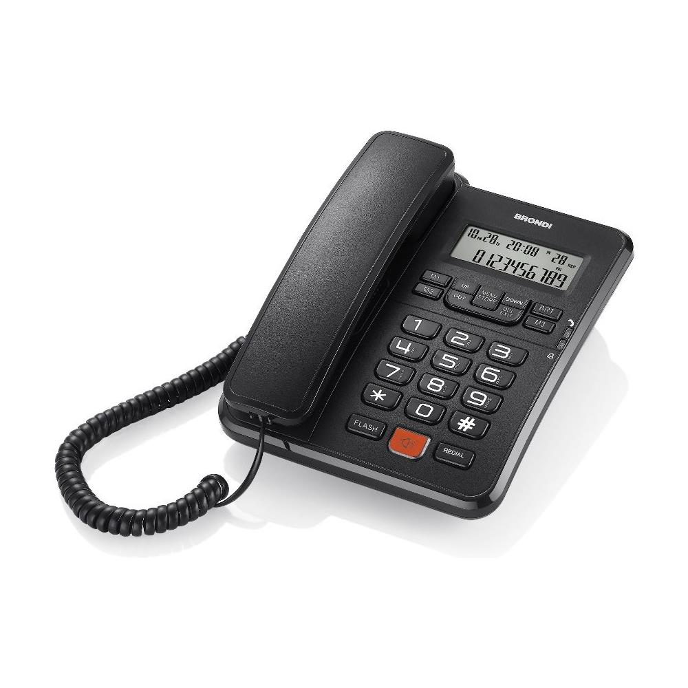 Office Desk Telefono Fisso a Filo con Display LCD e ID Chiamante Colore Nero - Foto 2