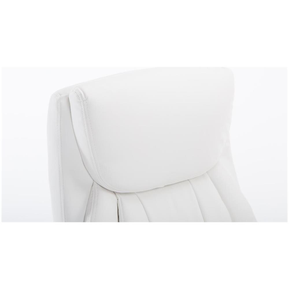 Sedia Ufficio PLATON XL - Poltrona Direzionale in Similpelle I Poltrona Studio con Meccanismo di Oscillazione I Sedia Scrivania ad Altezza Regolabile I Portata Max 180 kg I Sedia Girevole Bianco - Foto 5
