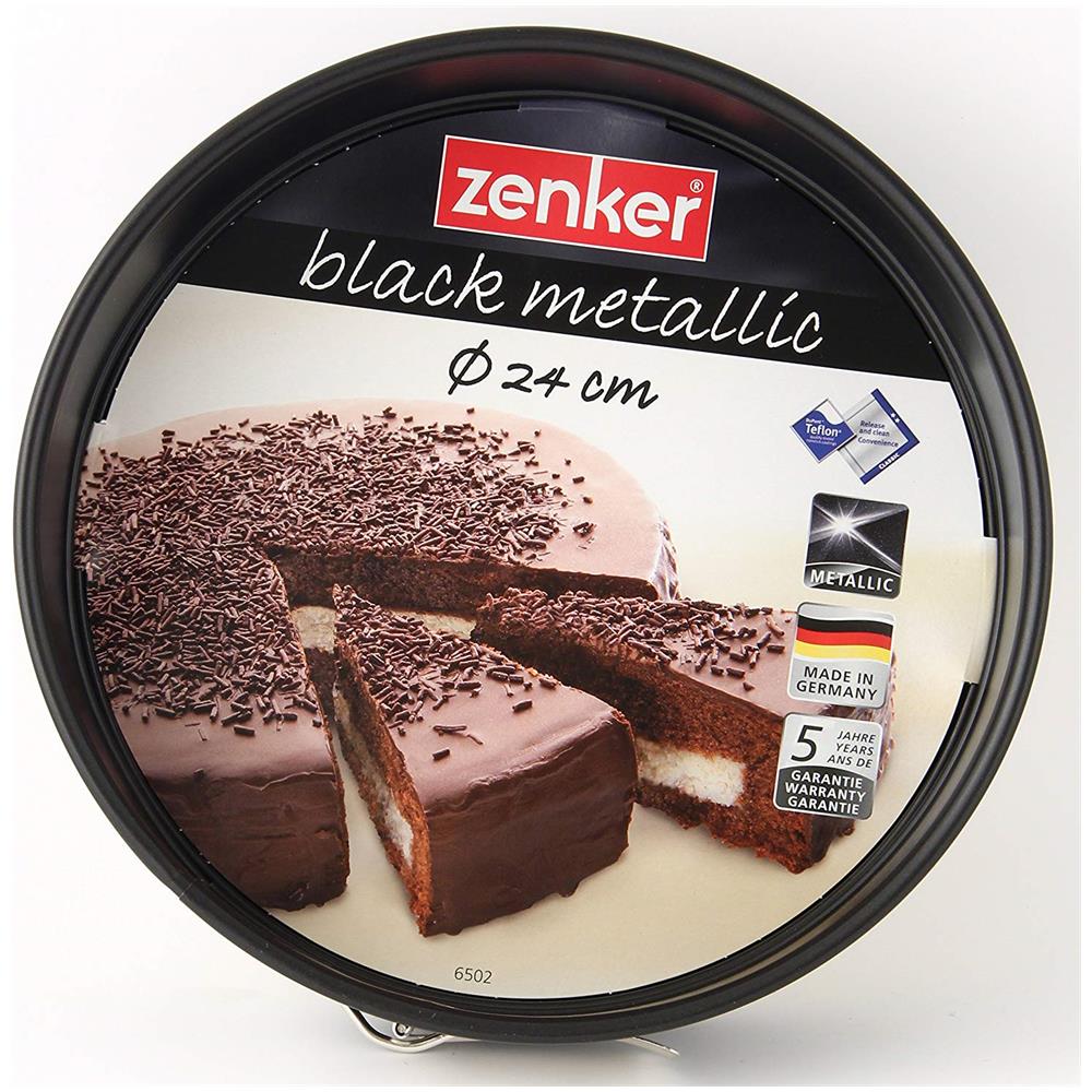 Black Metallic Tortiera Apribile 1 Fondo, Acciaio, Nero, Diametro 24 Cm - Foto 2