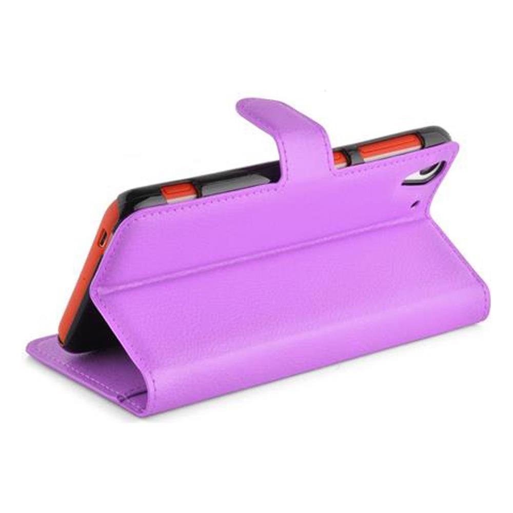 Custodia Compatibile Con Htc Desire Eye In Violetta Ametista - Coperchio Protettiva Con Chiusura Magnetica, Funzione Stand E Tasca Per Le Carte - Foto 2