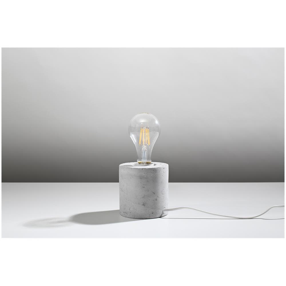 Lampada Da Tavolo Grigio E27 - Foto 1