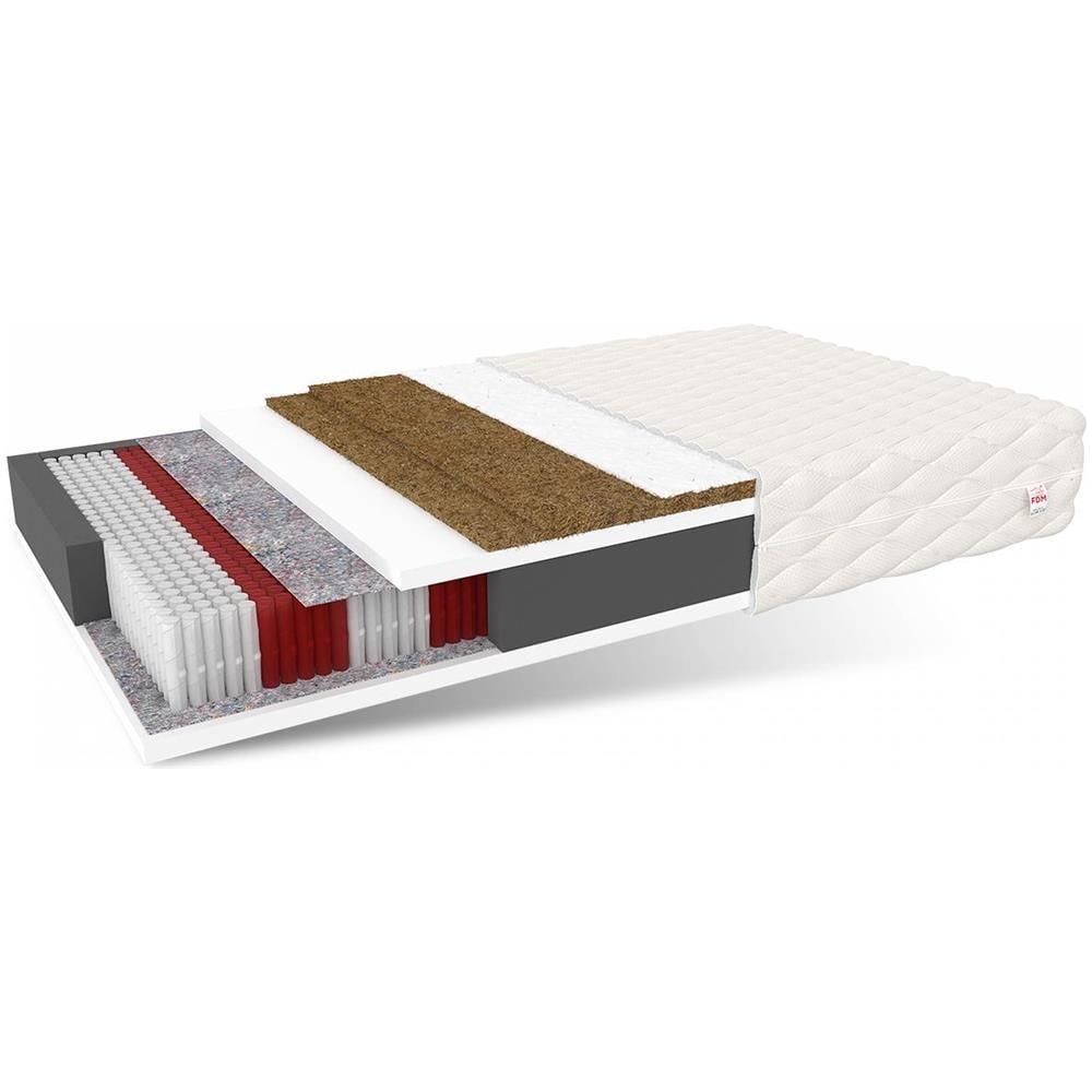 Materasso A Molle Multipocket Grado 80 X 200 - H4 Rigido / H5 Molto Rigido - Doppio Strato Di Cocco - Foto 1